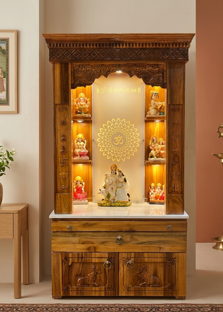 Teakwood mandir