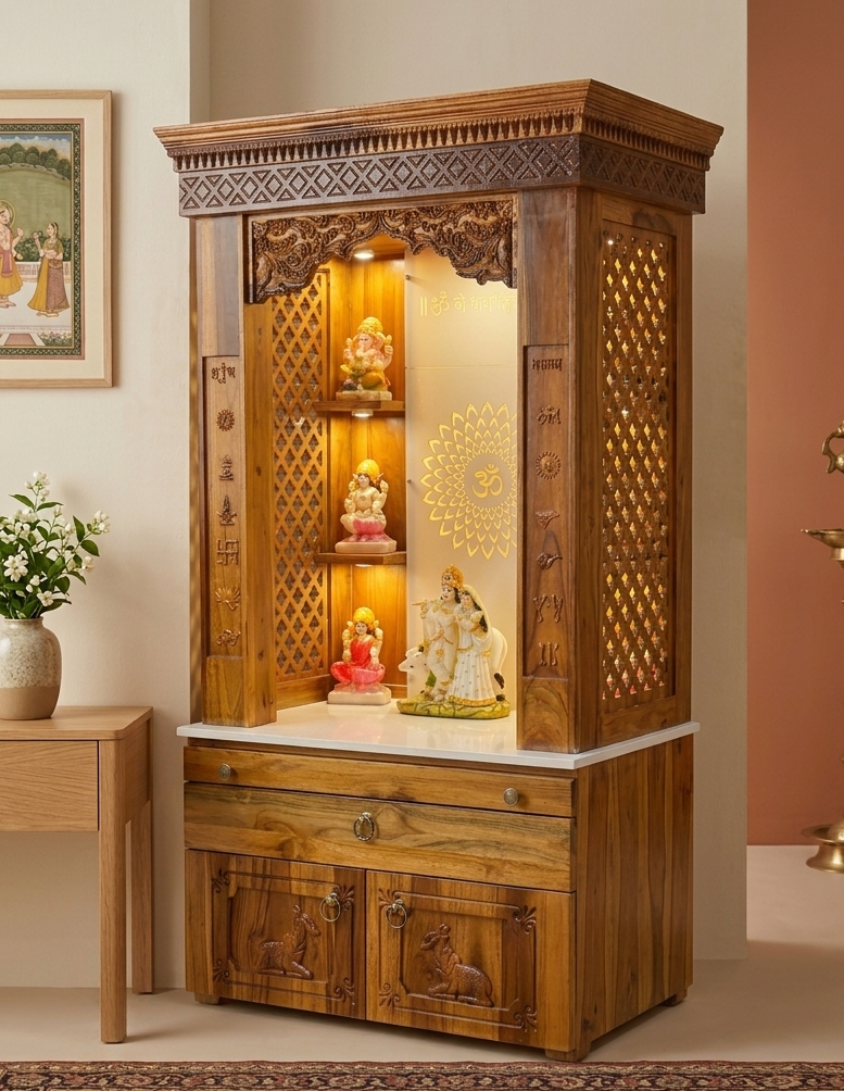 Teakwood mandir